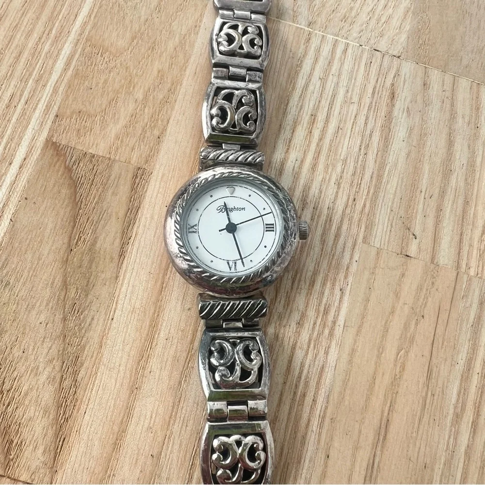 Brighton ladies Camden reversible brown black leather watch NEW BATTERY